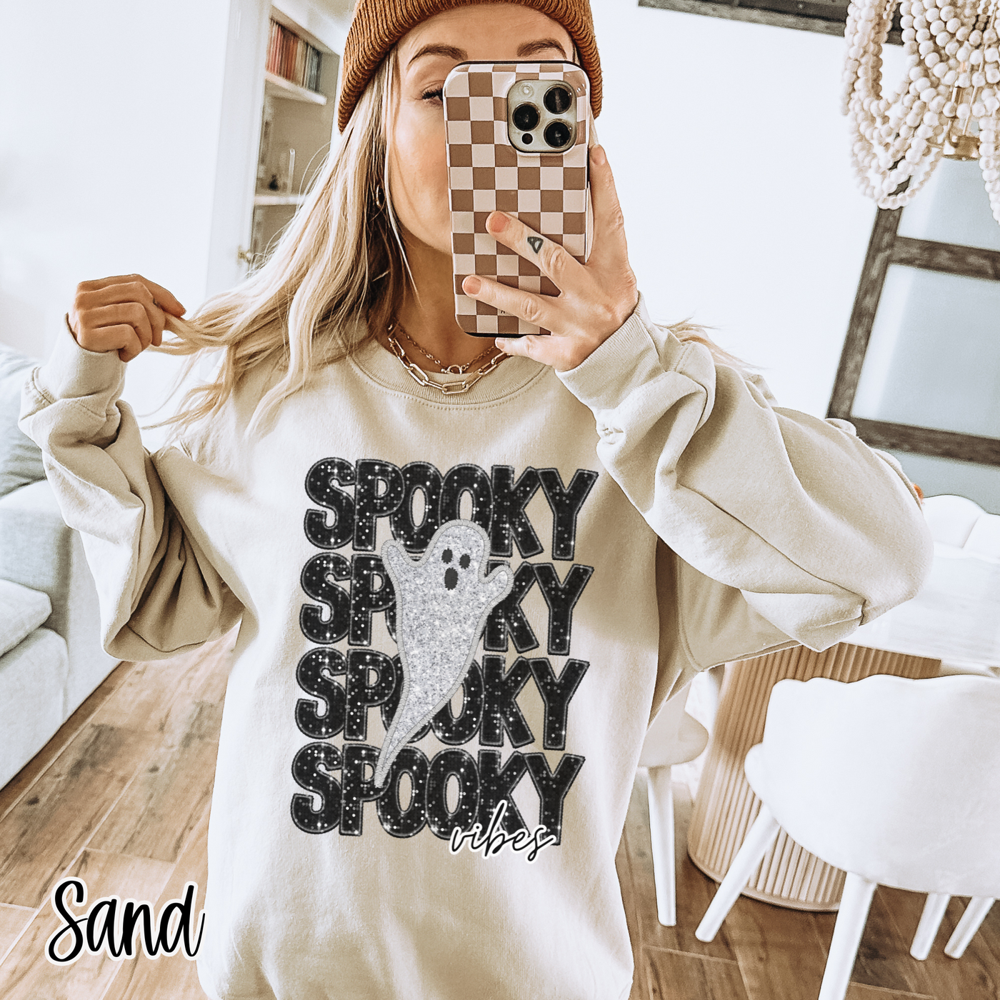 Faux Glitter Spooky Vibes Shirt