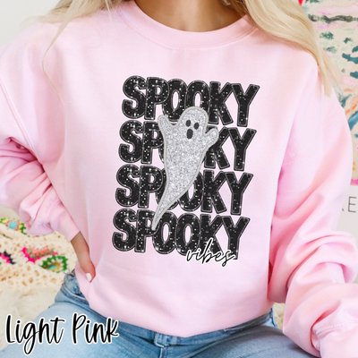 Faux Glitter Spooky Vibes Shirt