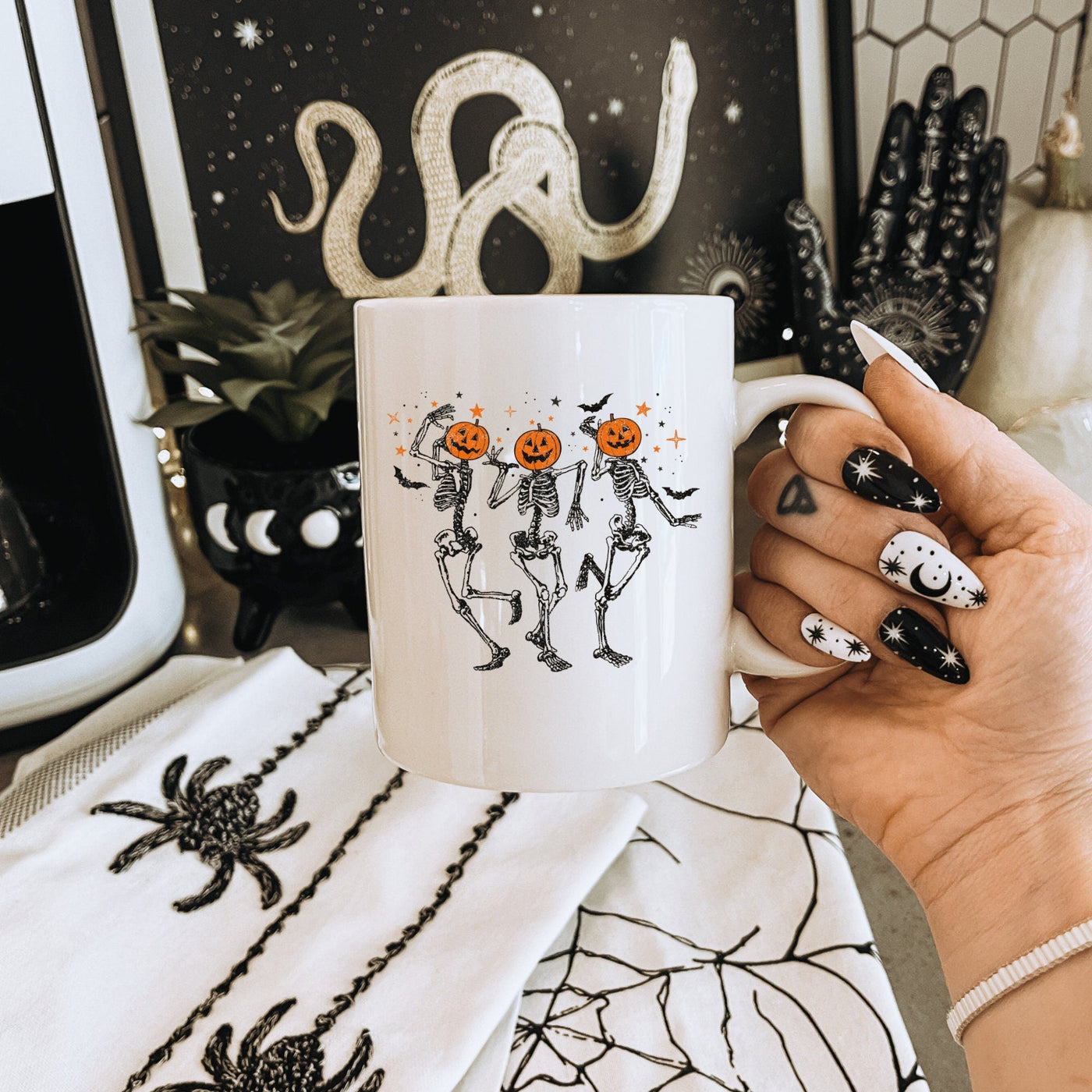 Pumpkin Skeletons Coffee Mug