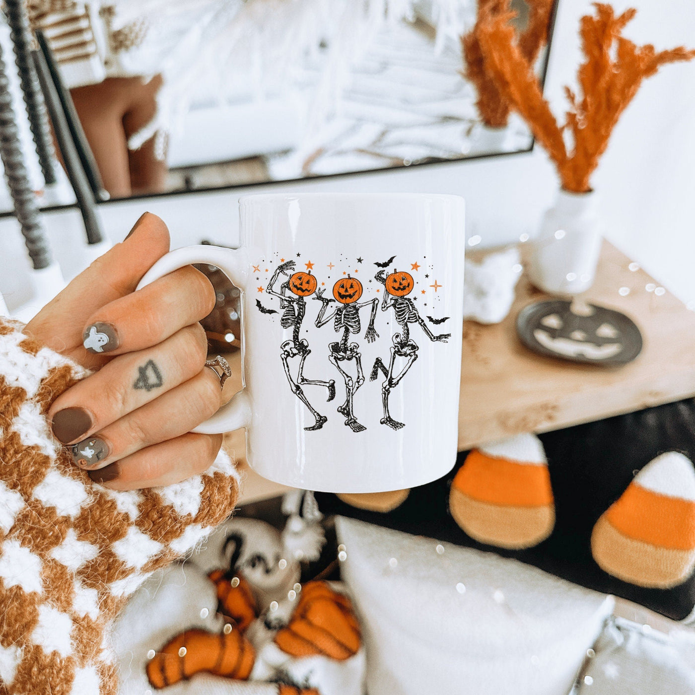 Pumpkin Skeletons Coffee Mug