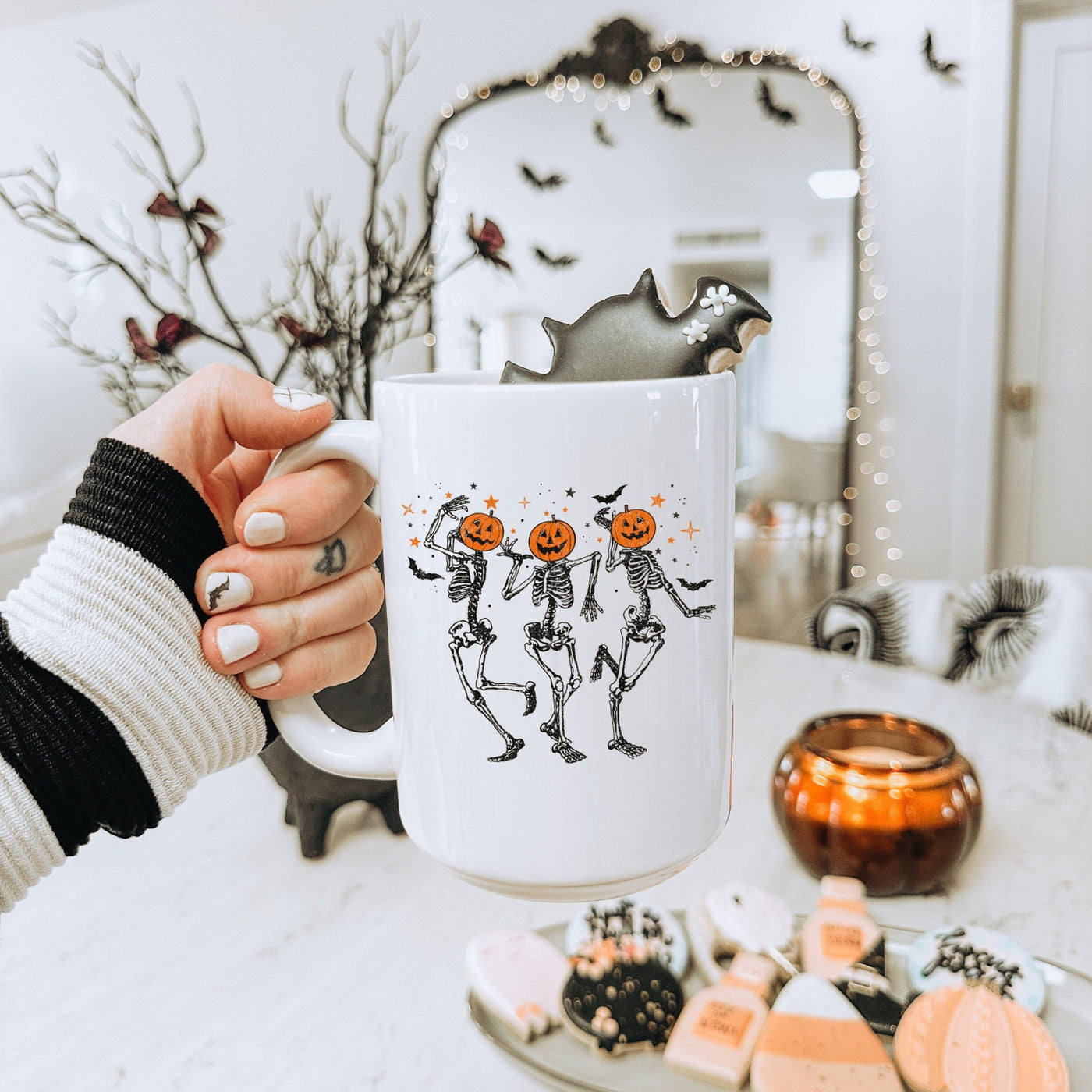 Pumpkin Skeletons Coffee Mug