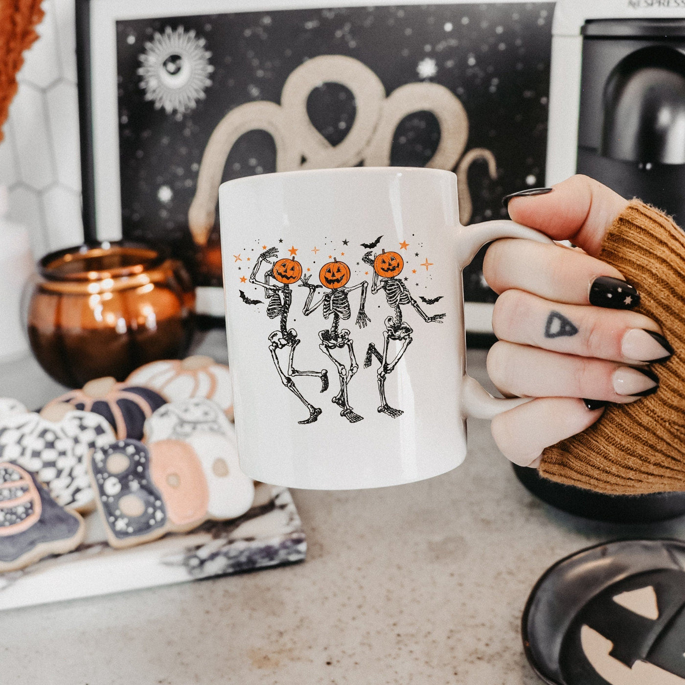 Pumpkin Skeletons Coffee Mug