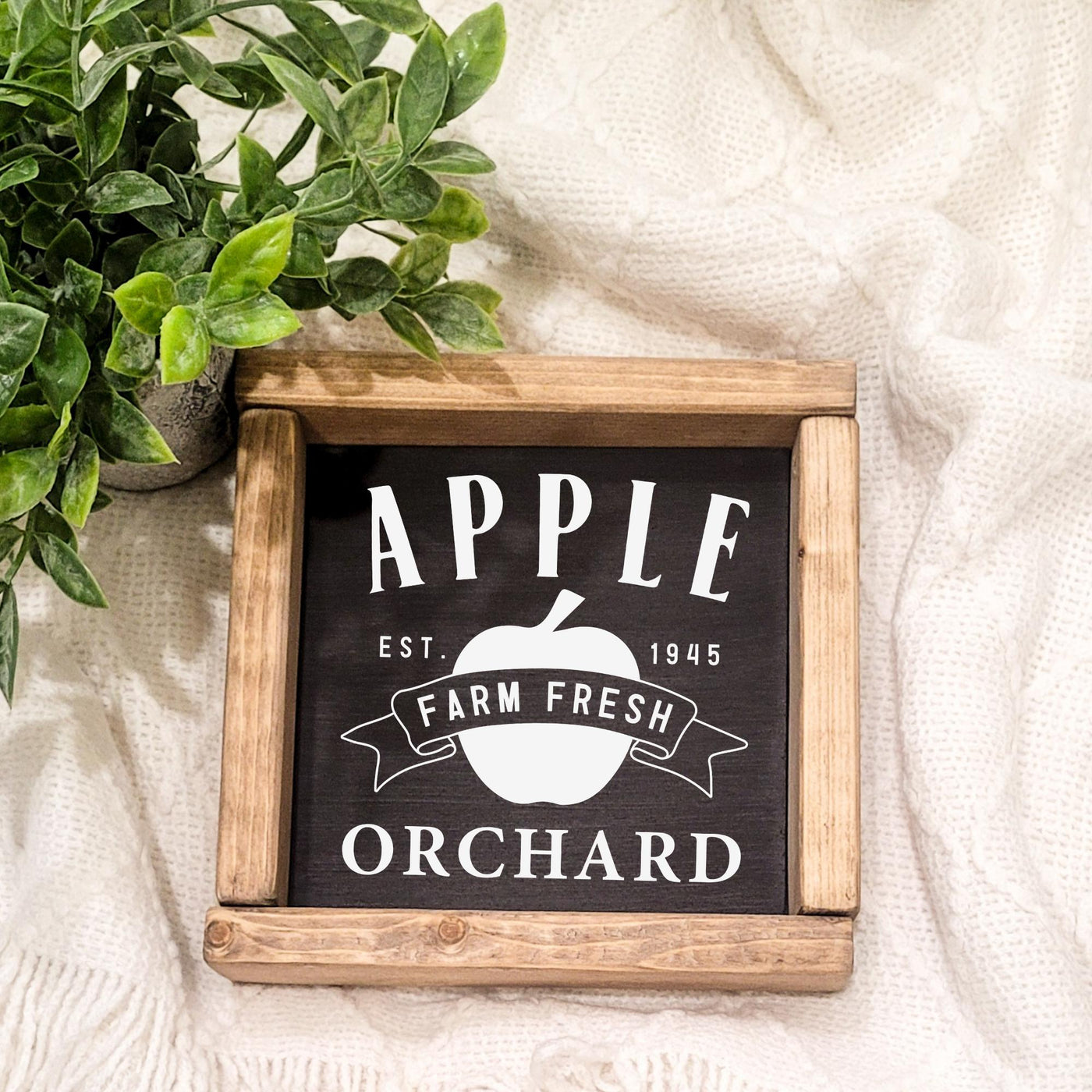 Apple Orchard Wood Sign