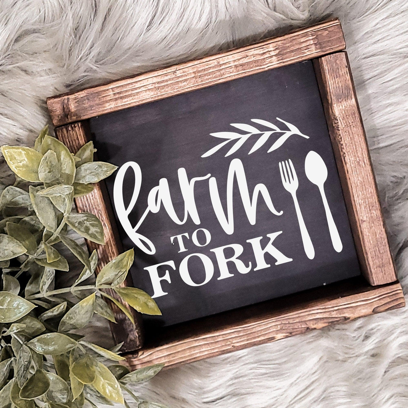 Farm to Fork Farmhouse Kitchen Sign