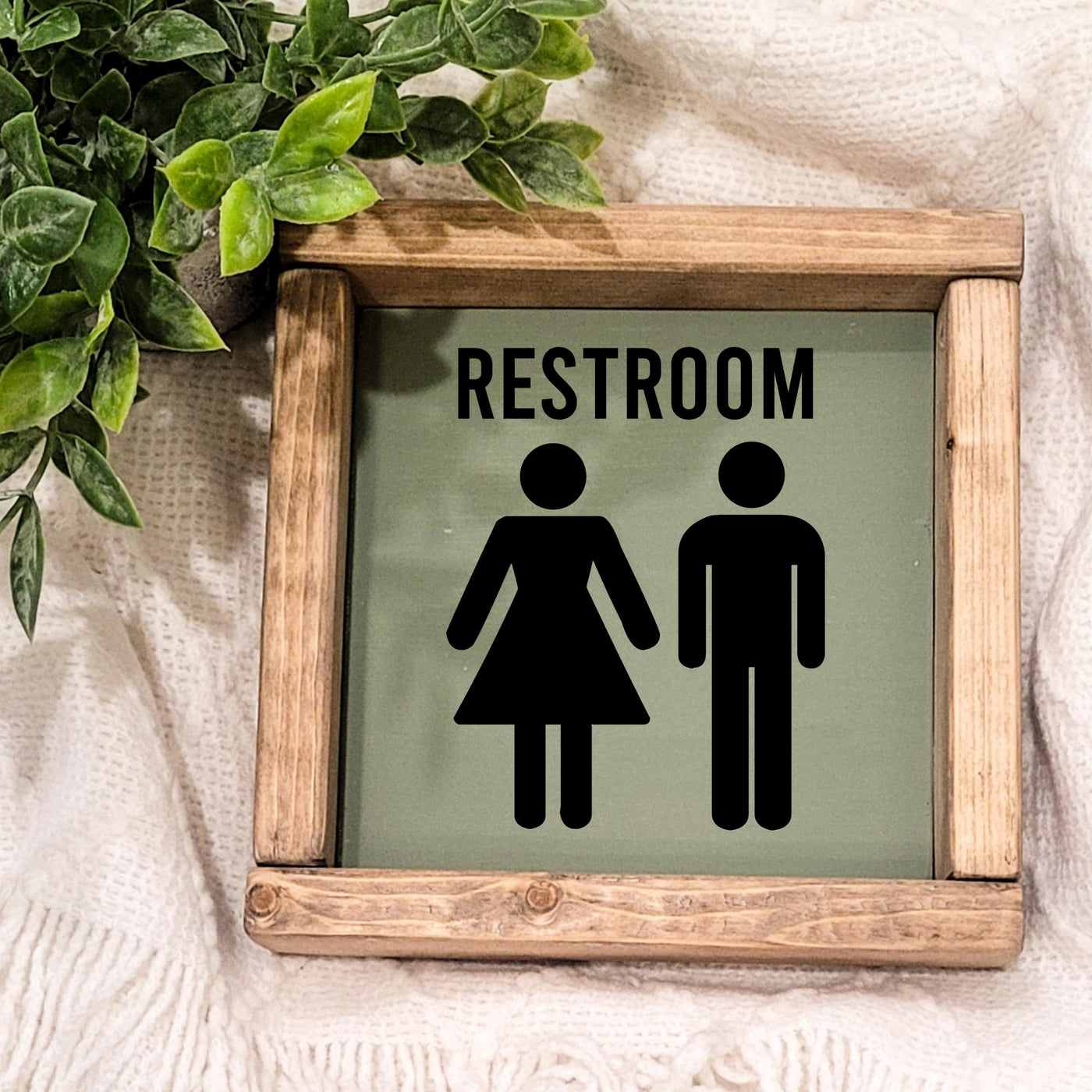 Gender Farmhouse Bathroom Sign