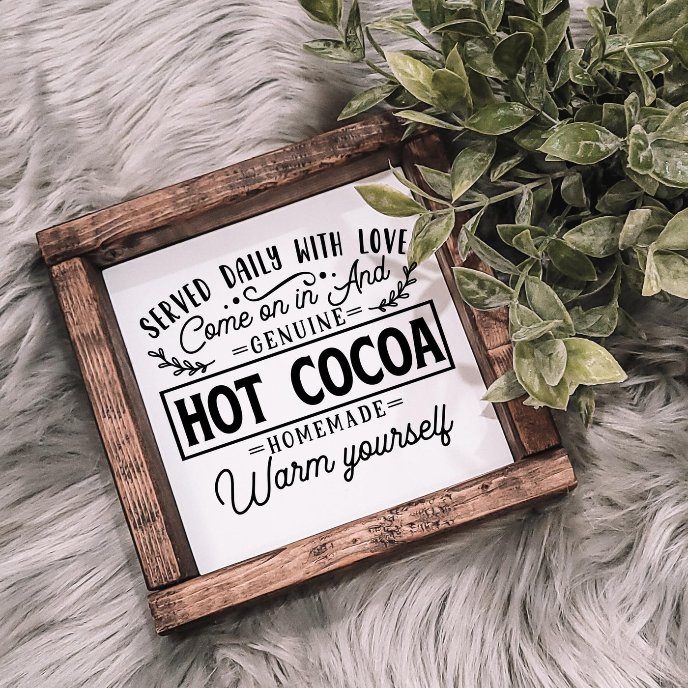 Hot Cocoa Farmhouse Sign