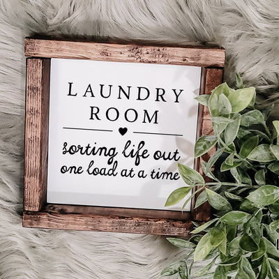 Sorting Life Out Farmhouse Laundry Room Sign